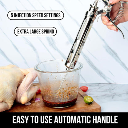 Iron Grillers™ Professional Marinade Meat Injector Gun Kit - Iron Grillers