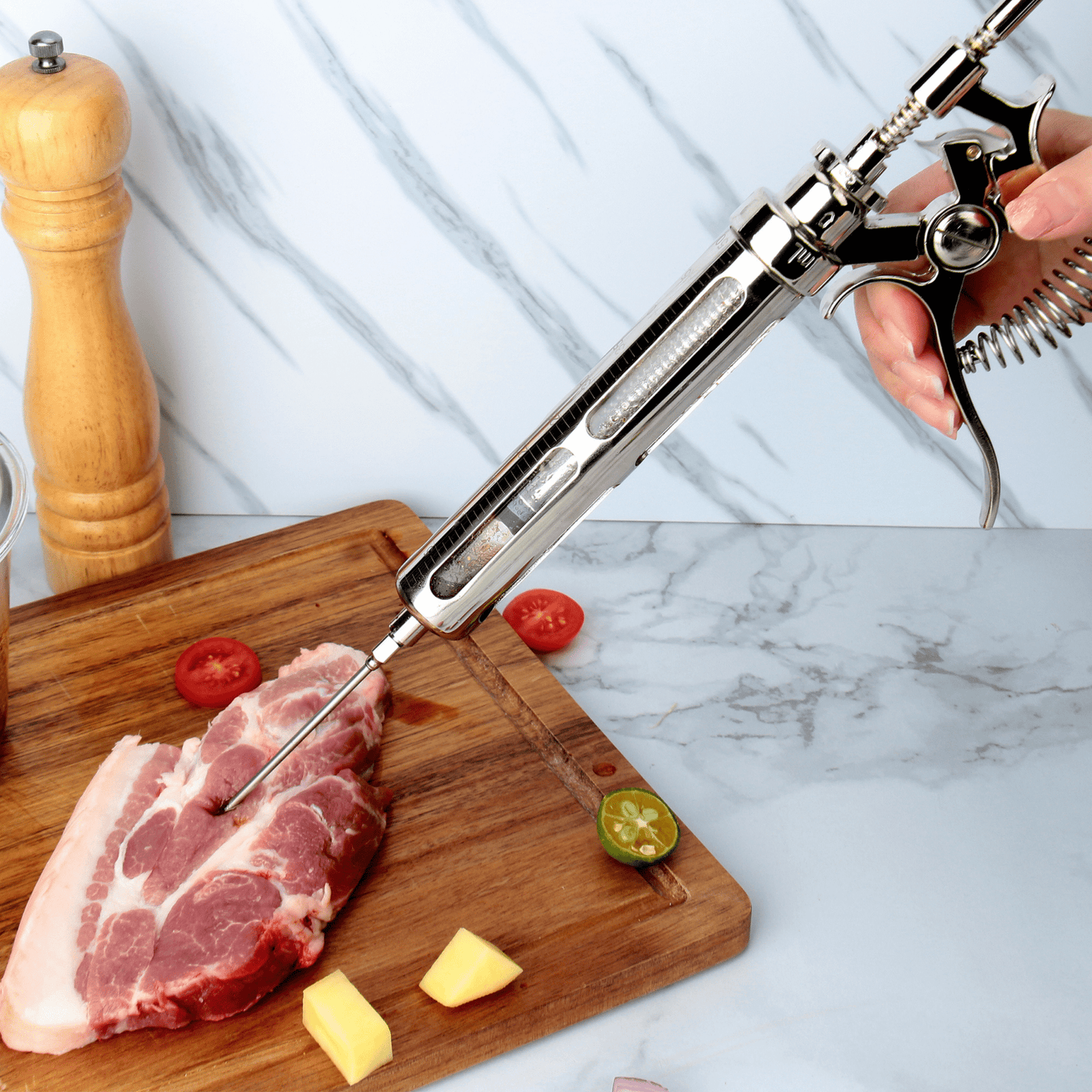 PRO Series v2 - Automatic Meat Injector Marinade Gun Kit - Iron Grillers