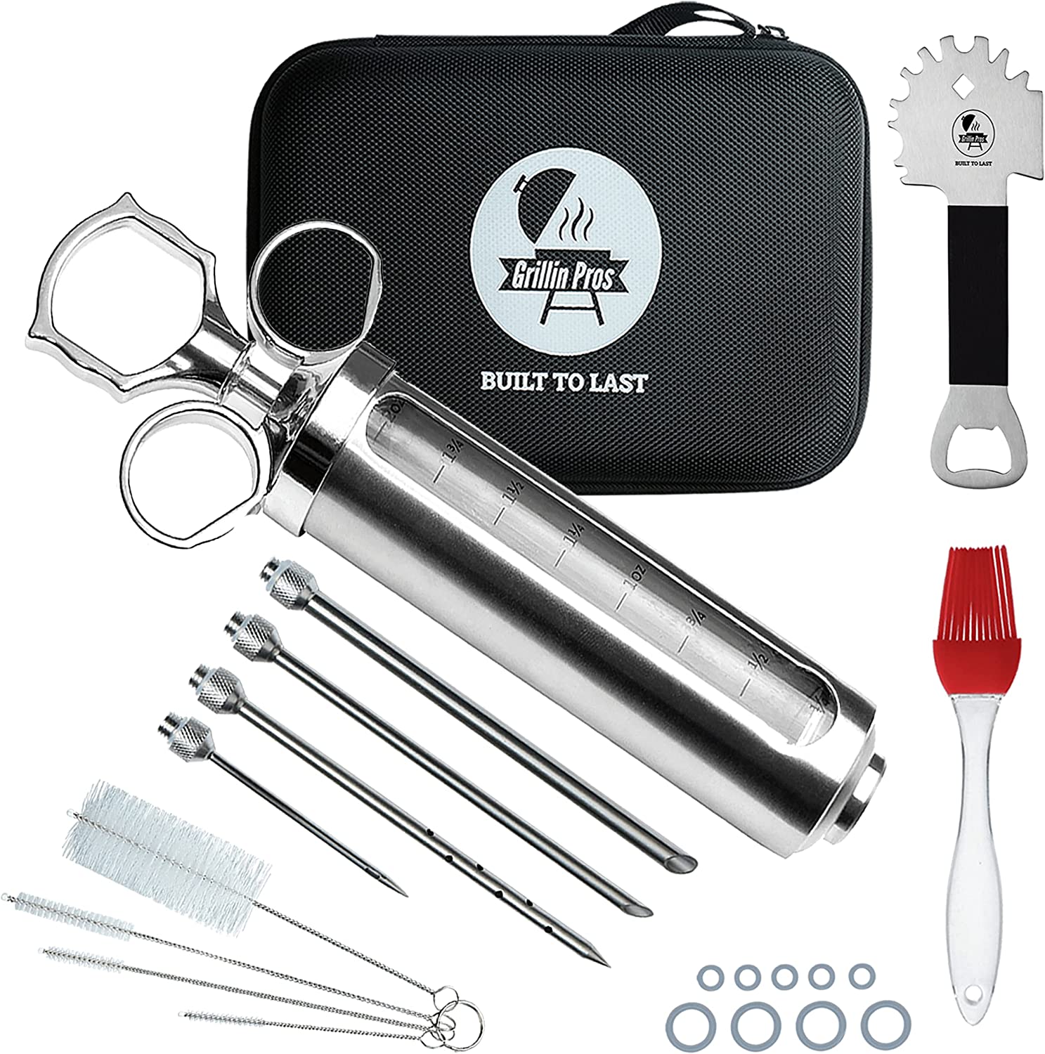 11 Piece Load-N-Go Meat Injector Kit – Grill Team Six