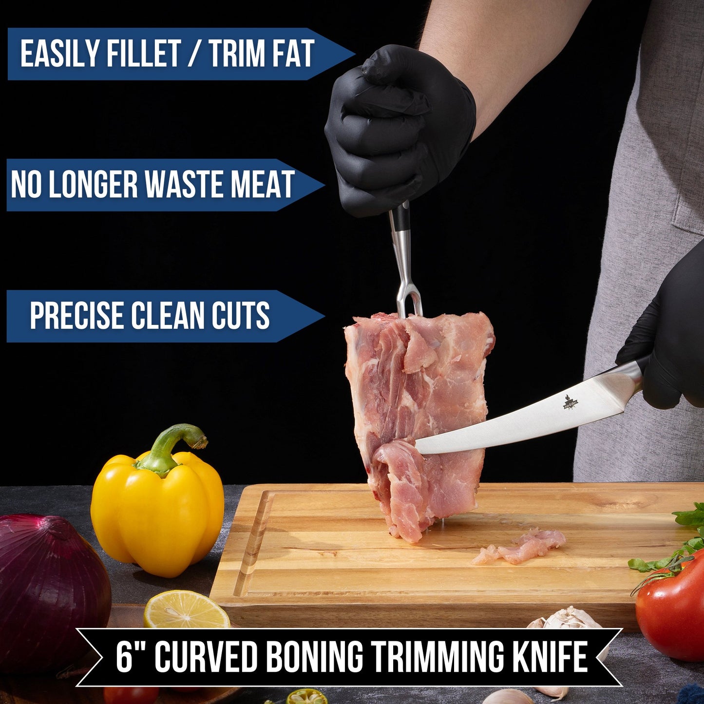 Slicing Carving Knife Set for Meat Cutting - Brisket, Turkey, BBQ & More - Iron Grillers